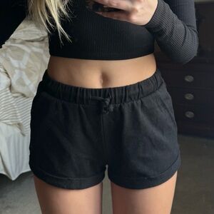 Divided Black Athletic Women's Shorts